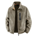 Men's Fleece Jacket with sherpa lining - wind protection for outdoor activities