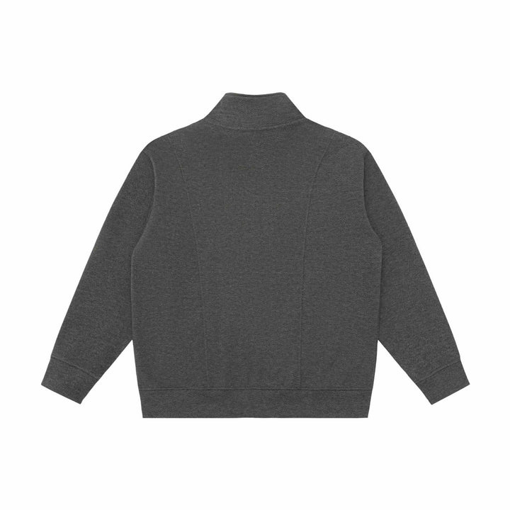 Unisex Lightweight Stand Collar Jacket made of Herringbone Structure with Full Zip
