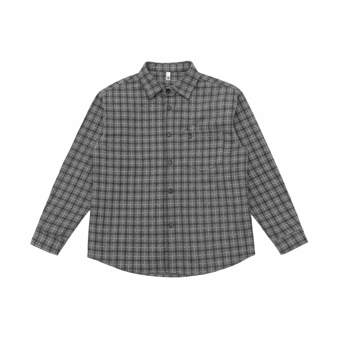 Unisex Checked Shirt Jacket-Overshirt made of Wool Blend