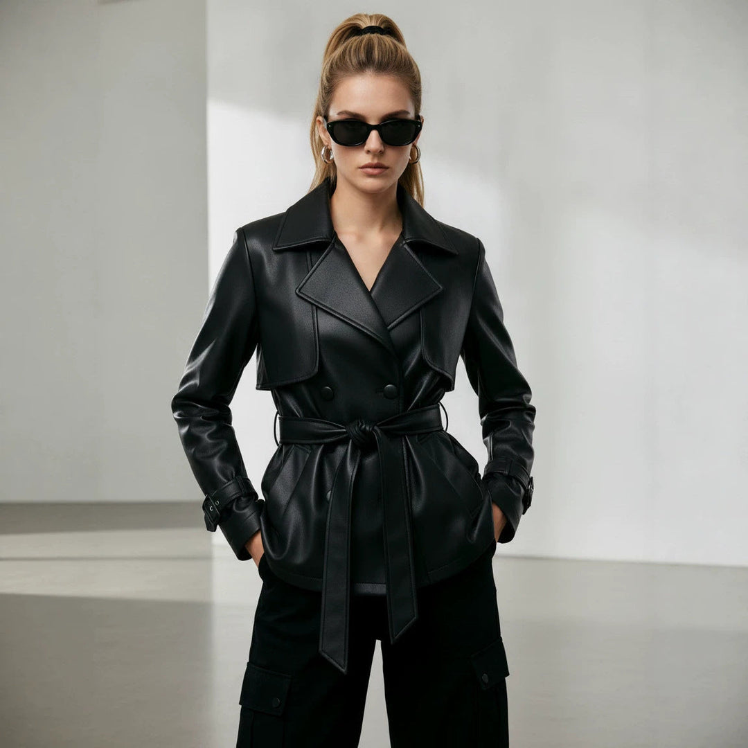 Jacket with Faux leather Women&
