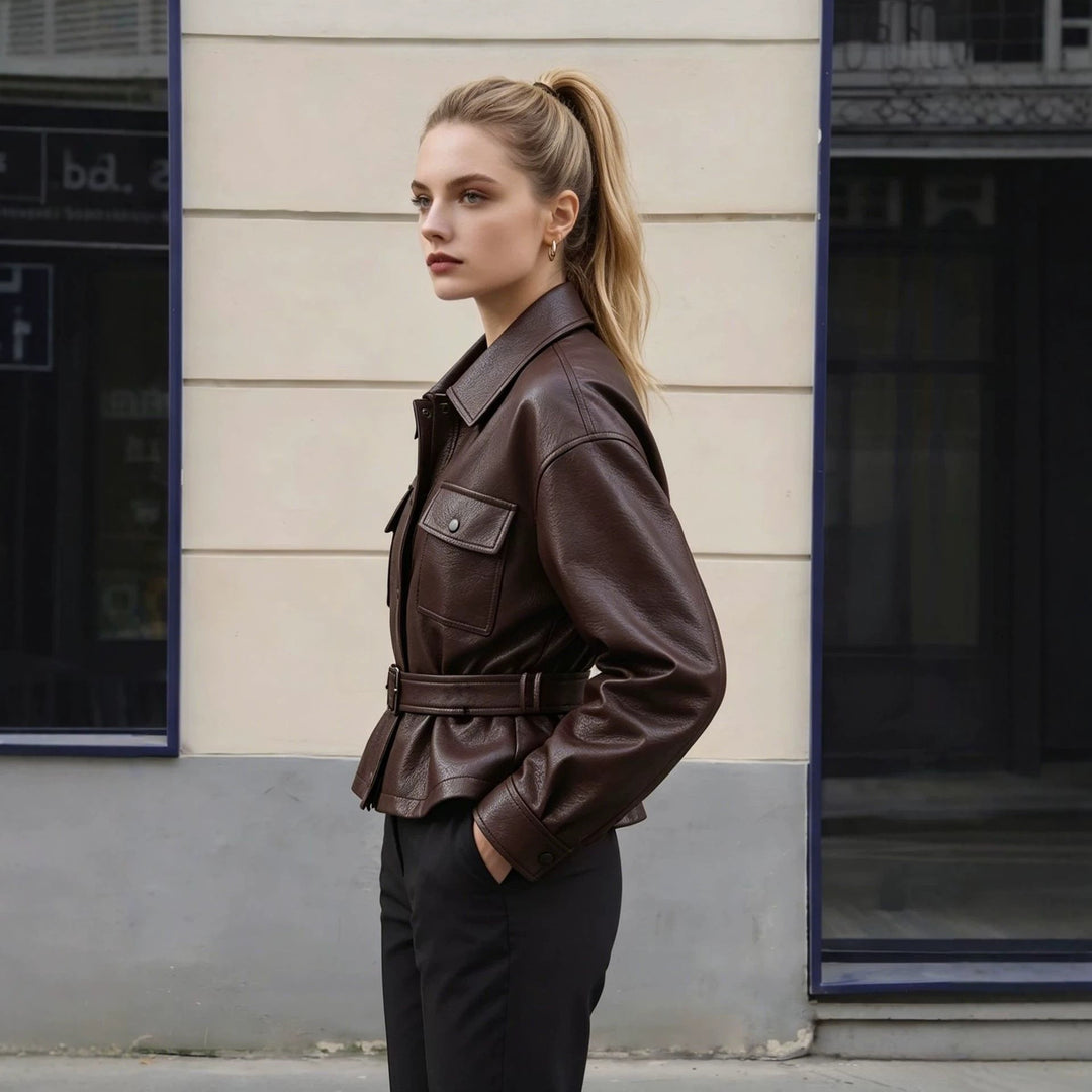 Jacket with Faux leather Women&