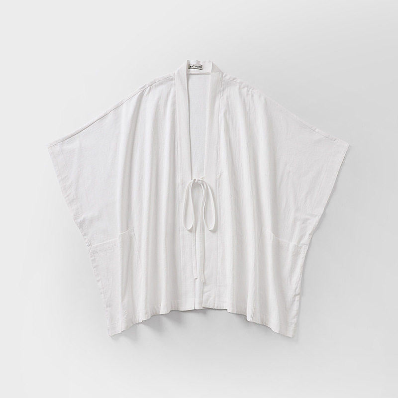 Women Oversize Kimono Cardigan with Tie Belt and Side Pockets