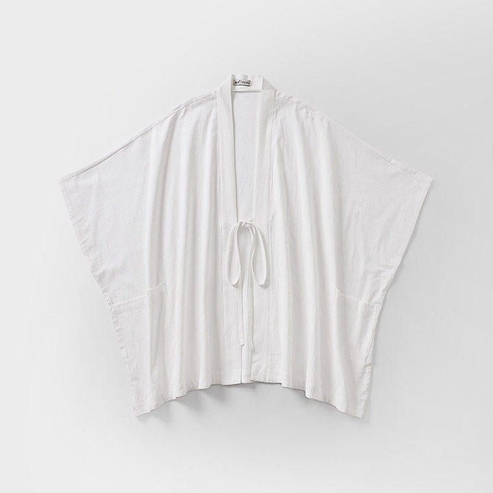 Women Oversize Kimono Cardigan with Tie Belt and Side Pockets
