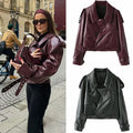 Coat trench coat women's with faux leather warm adjustable