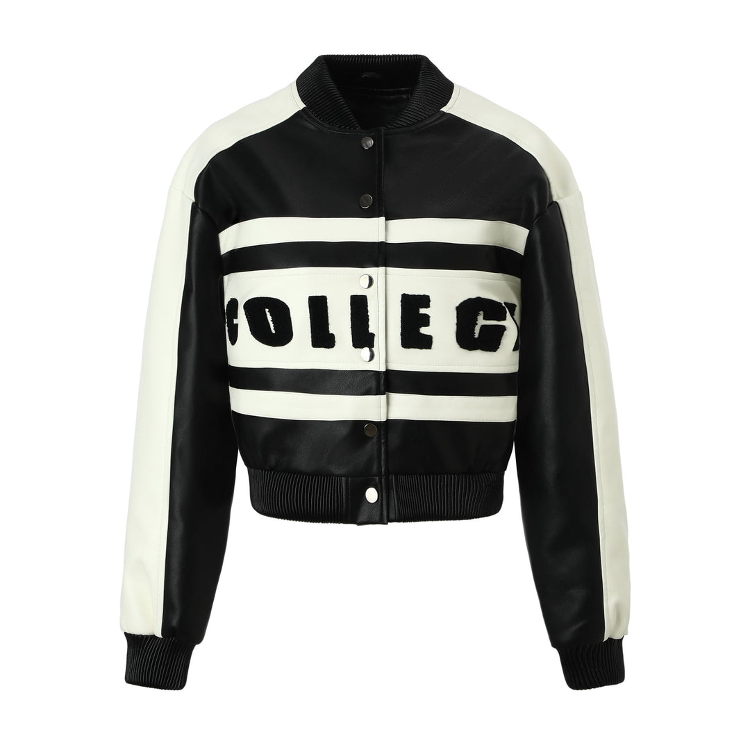 Jacket with Faux leather Women&