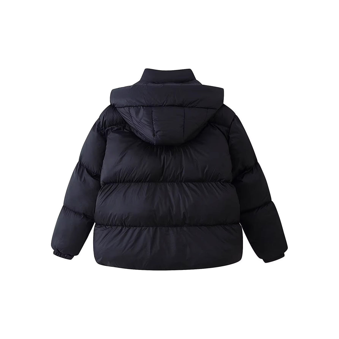 Women Quilted Oversize Parka with XXL Hood and Flap Pockets