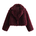 Jacket quilted women's with faux fur padded winter