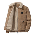 Men's Fleece Jacket with sherpa lining - multiple pockets for outdoor activities