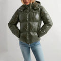 Jacket down women's winter warm with hood
