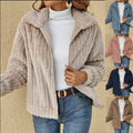 Jacket fleece women's down winter warm