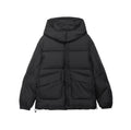 Women Voluminous Oversize Down Jacket with Hood and Drawstring