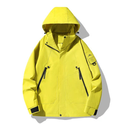 Women water-repellent softshell functional jacket with adjustable hood, windproof membrane and diagonal zip pockets