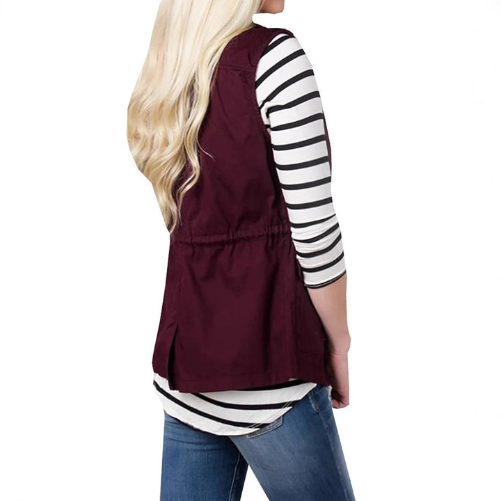 Women’s nan Utility Vest with drawstring, hood and patch pockets