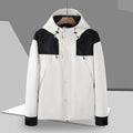Men's Minimalistic Softshell Hoodie Jacket with Concealed Press Button Placket