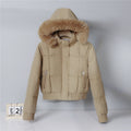 Women's Jacket with fur collar padded winter