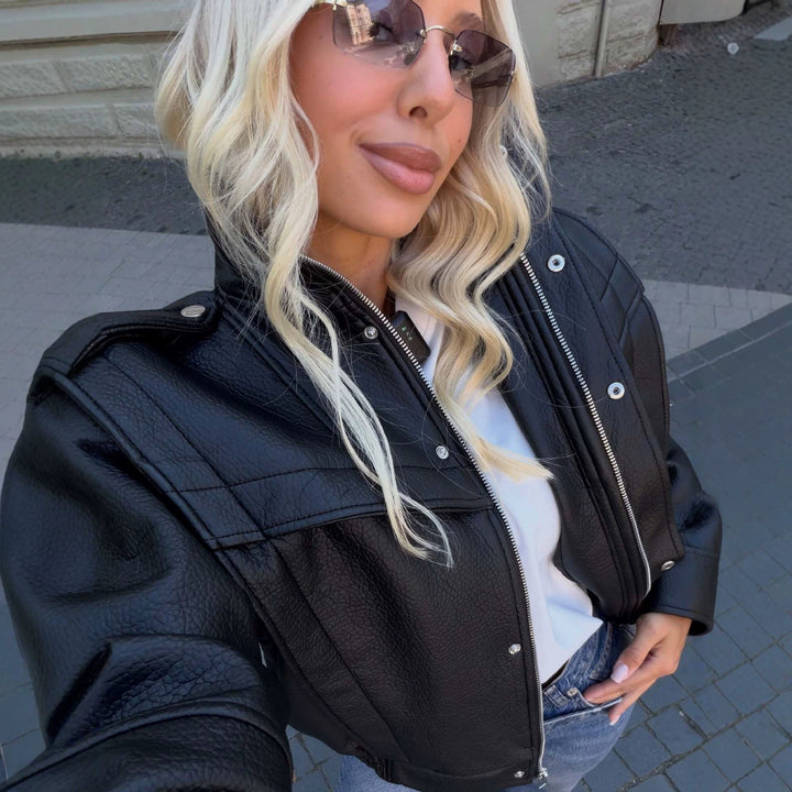 Jacket with Faux leather Women&