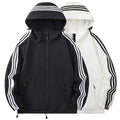 Men's sporty transitional jacket with hood and reflective accents