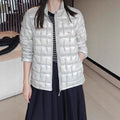 Women's Fashion Padded Jacket with Glossy Surface