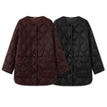 Coat women's quilted padded warm