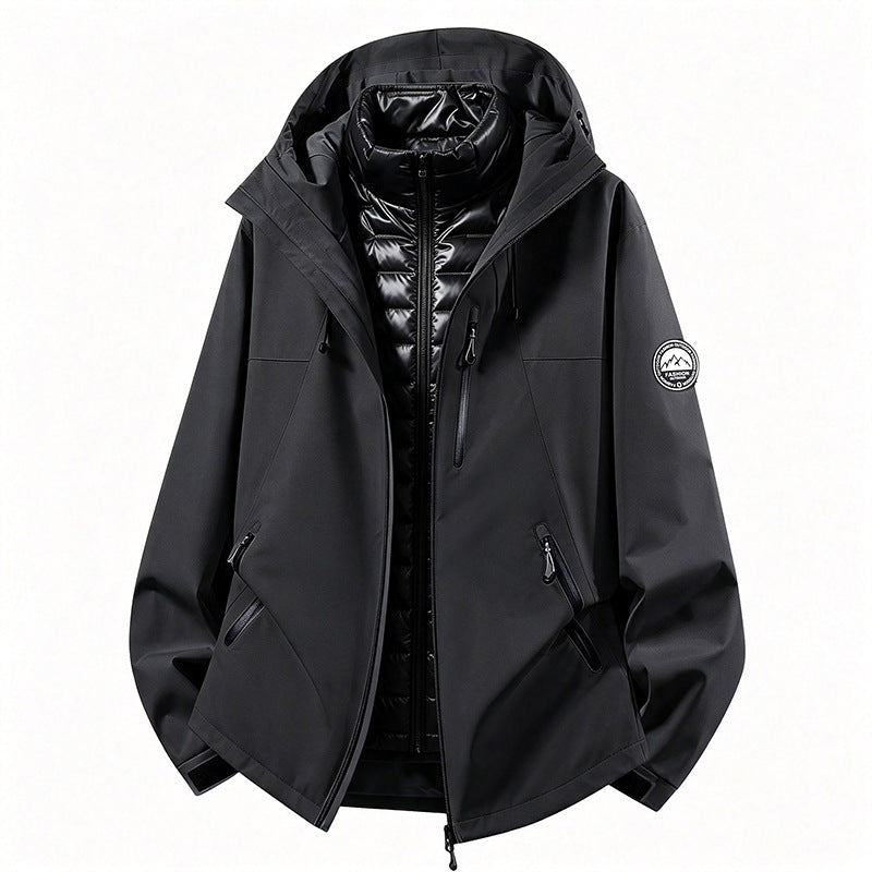 Jacket quilted unisex water-resistant windproof breathable