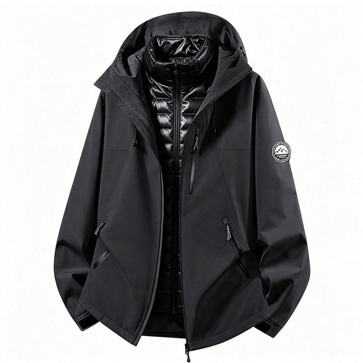 Jacket quilted unisex water-resistant windproof breathable