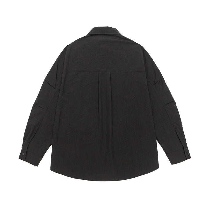 Unisex Light Overshirt in Coach Style with Shirt Collar and Chest Print