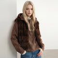 Women's Gilet with faux fur quilted padded