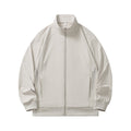 Men's lightweight windproof zip training jacket with stand-up collar, raglan sleeves and side reflective points