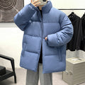 Women's Padded Oversized Quilted Jacket with High Stand-Up Collar and Straight Cut