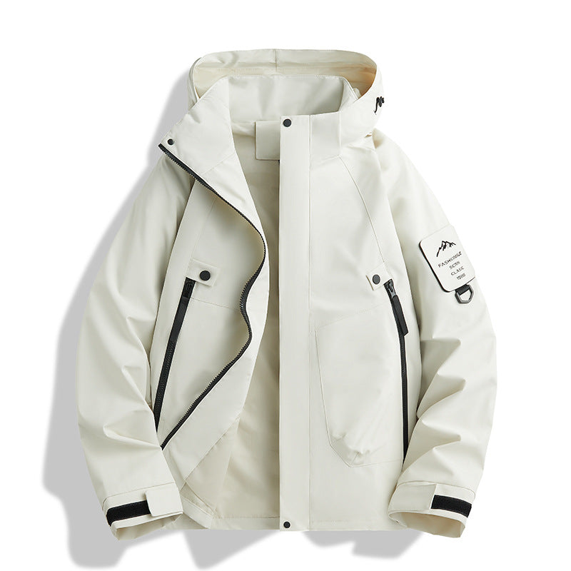 Women water-repellent softshell functional jacket with adjustable hood, windproof membrane and diagonal zip pockets