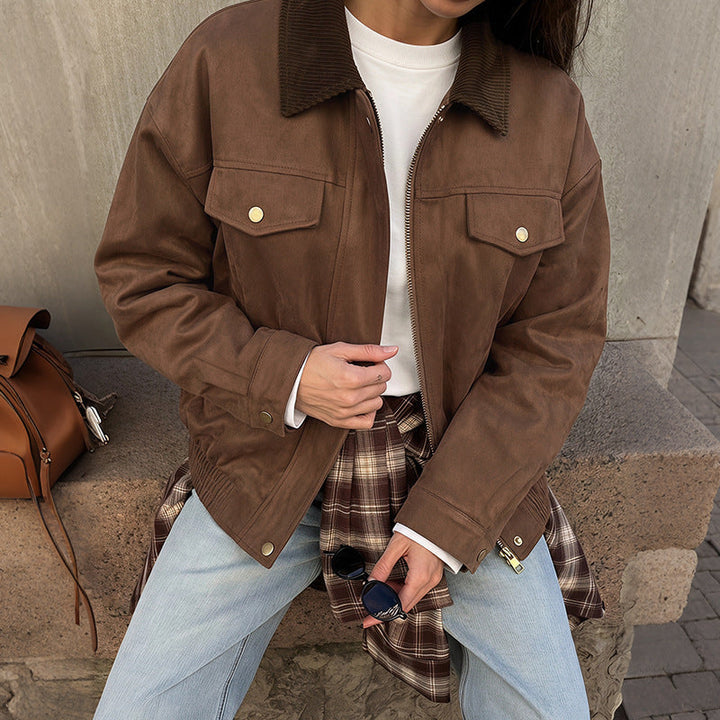 Jacket with Faux leather Women&