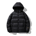Men's Padded hooded jacket with thermal wsulation and water-repellent outer material