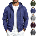 Men's hoodie sweatshirt jacket with zip and sleeve pocket