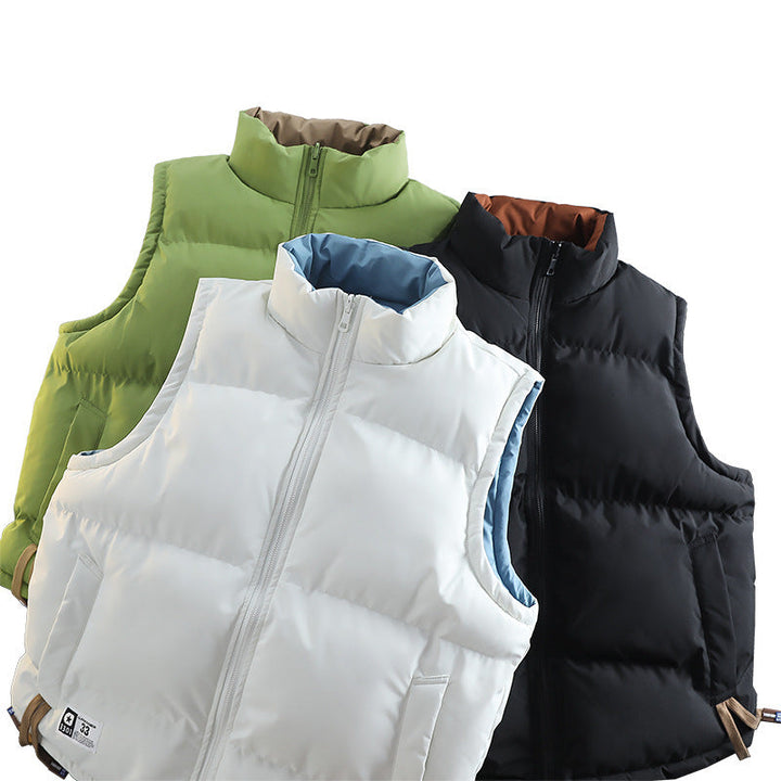 Ladies Modern Quilted Outdoor Vest with Integrated Belt Pocket System and High Stand Collar