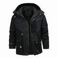 Men's Padded Winter parka with teddy fleece Lining, hood, and Multi-funkcja pockets
