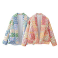 Jacket quilted women's breathable padded warm