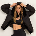 Women Short Cut Puffer Jacket with Cosy Faux Fur Lining and High Collar