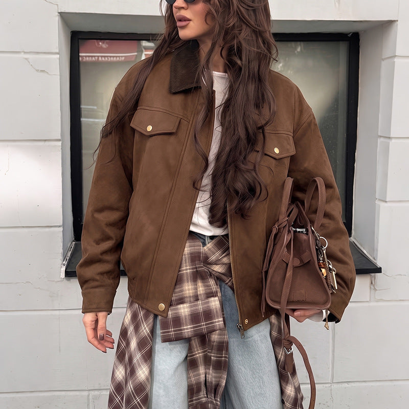 Jacket with Faux leather Women&
