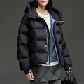 Women Short Quilted Down Jacket with Hood