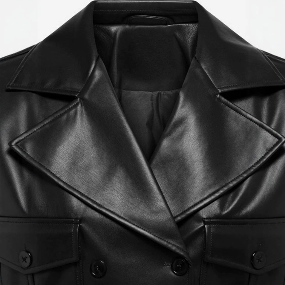 Jacket with Faux leather Women&