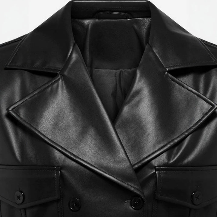 Jacket with Faux leather Women&
