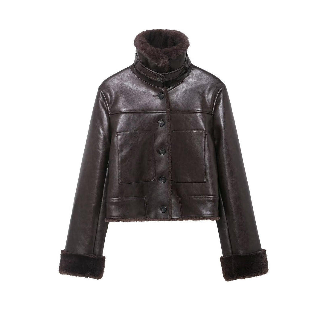 Jacket with Faux leather Women&