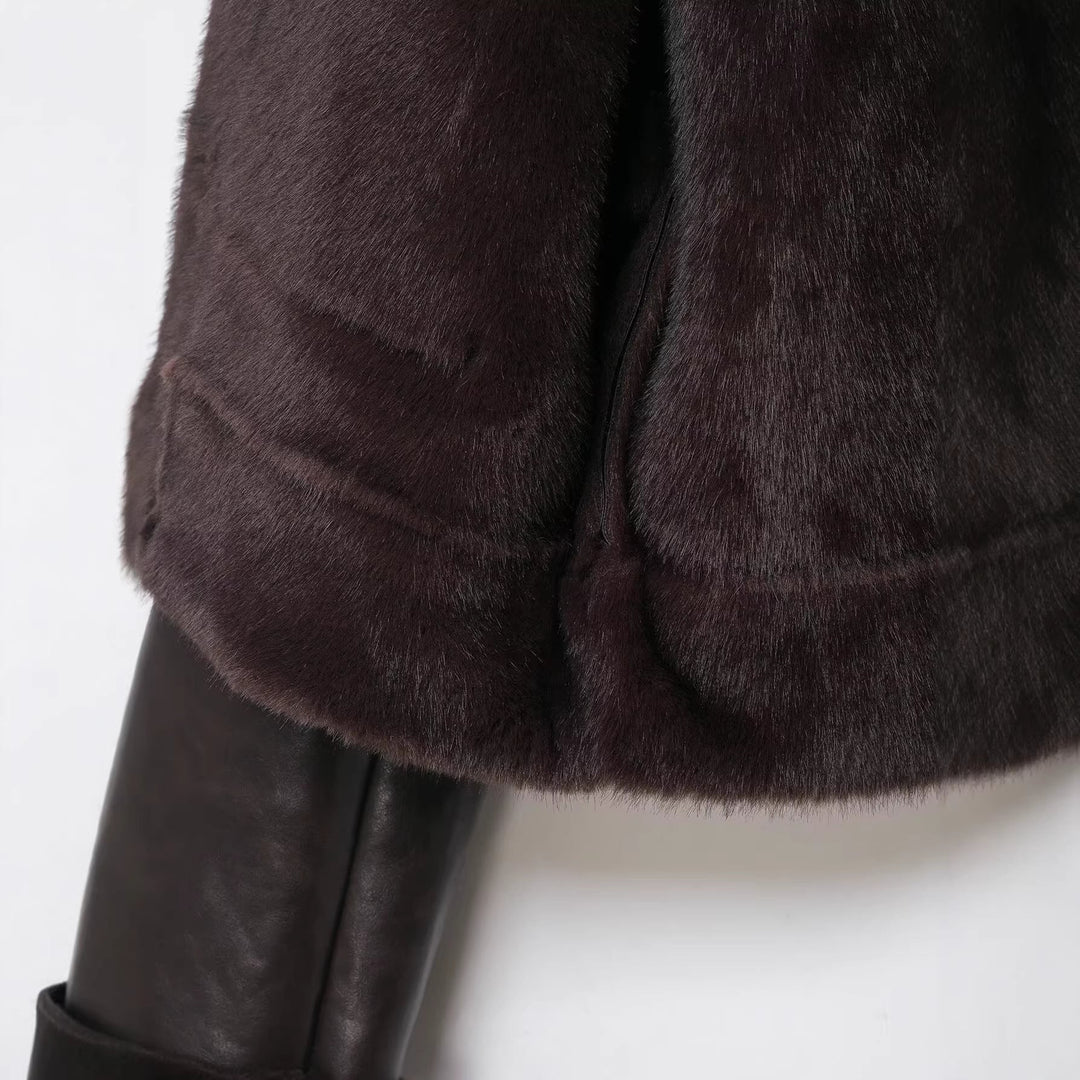 Jacket with Faux leather Women&