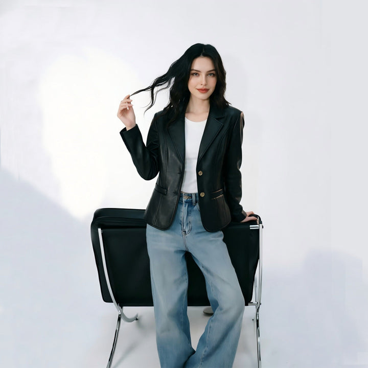Jacket with Faux leather Women&