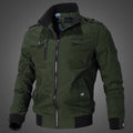 Men's Urban Canvas Flight Jacket with Shoulder Epaulettes, stand-up collar and Ribbed Cuffs