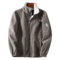 Men's nan fleece jacket with high stand-up collar, continuous zip and elastic cuffs