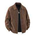 Men's elegant suede jacket with Structured cut