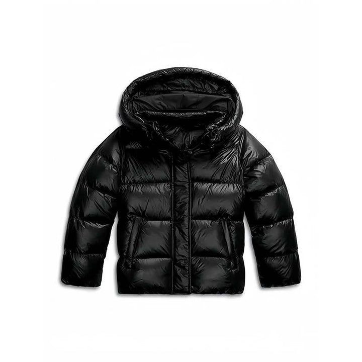 Ladies Quilted Padded Jacket with Hood, Boxy Cut and Water-Repellent Shell