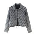Coat women's lightweight quilted padded