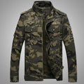 Men's Camouflage field jacket with durable canvas with epaulettes, multiple pockets and collar